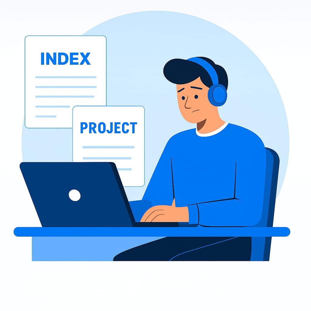 Student with laptop illustration